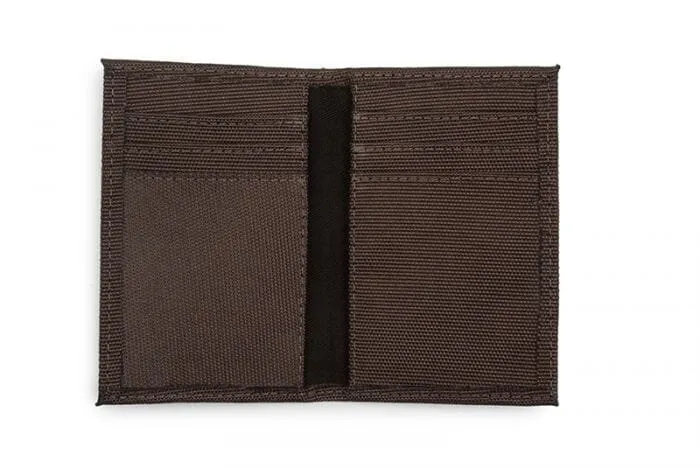 Nylon unisex cardholder by Ahimsa - black, navy or espresso