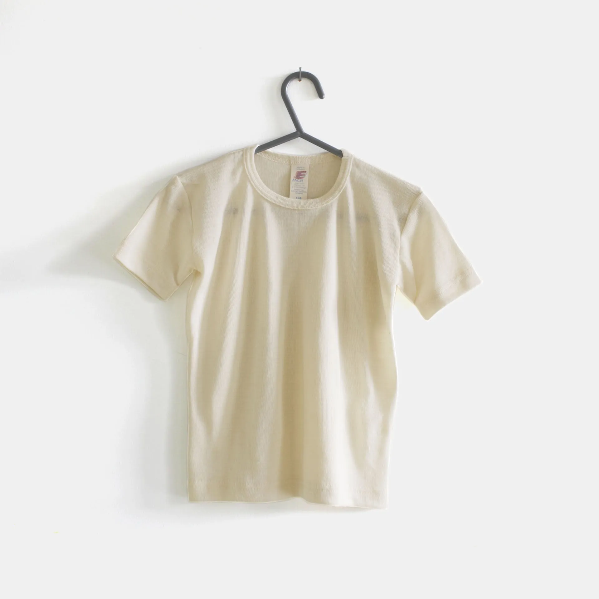 Organic Merino Wool & Silk SS Top - Natural