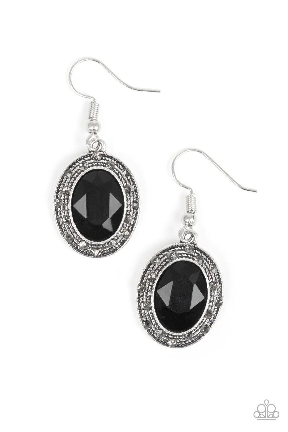 Paparazzi East Side Etiquette Black Earrings