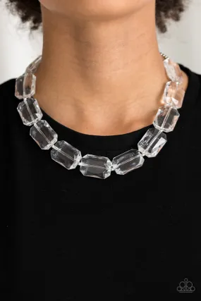 Paparazzi The ICE President White Necklace Set