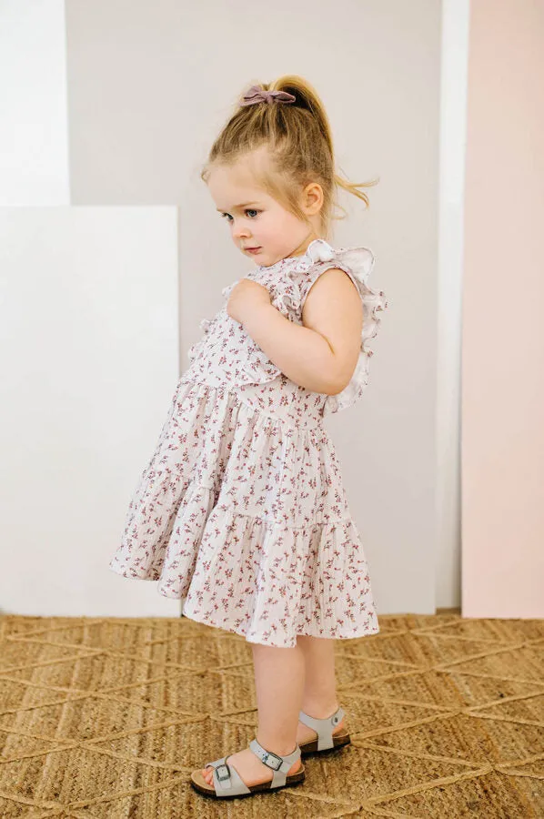 Patterned muslin dress - Delicate wild flowers