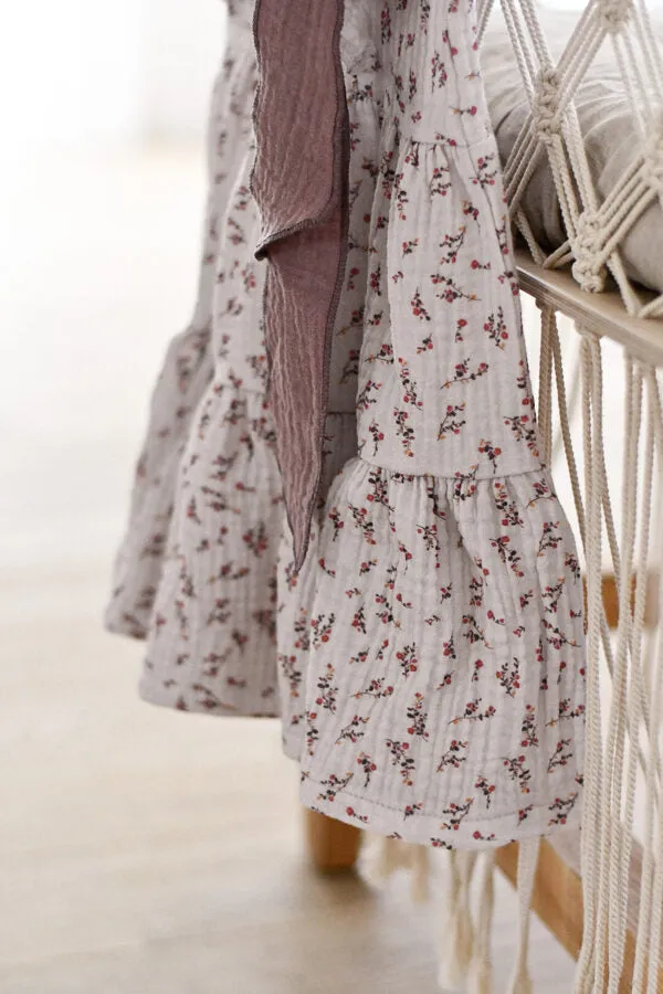 Patterned muslin dress - Delicate wild flowers