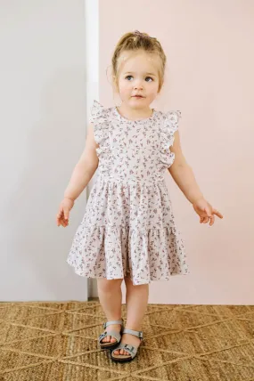 Patterned muslin dress - Delicate wild flowers