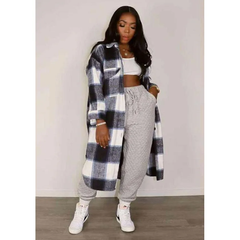 Plaid Winter Long Shirt