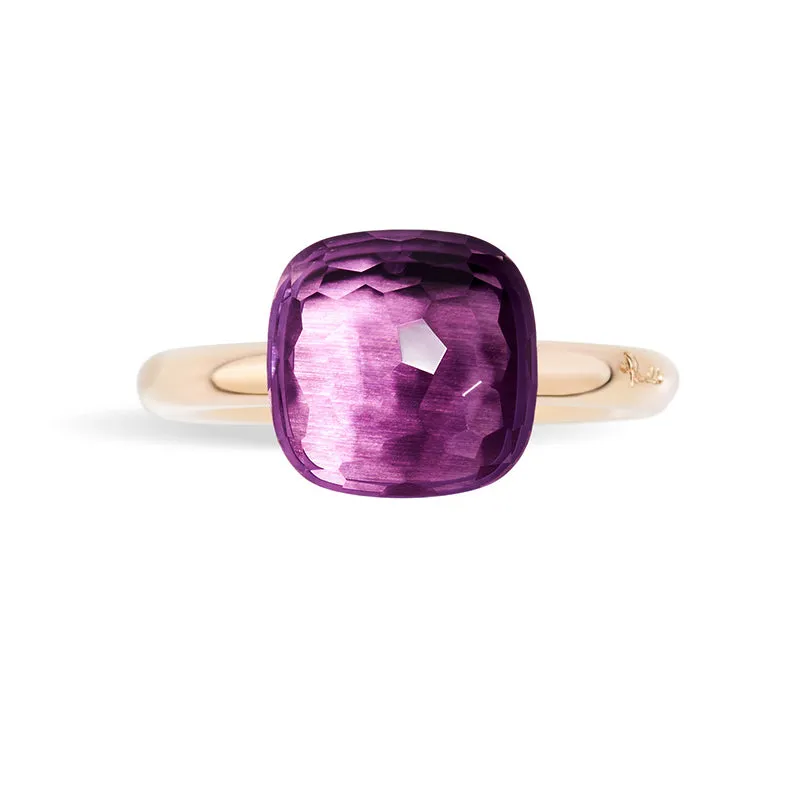 Pomellato - Nudo Classic - Stackable Ring with Amethyst, 18k Rose and White Gold