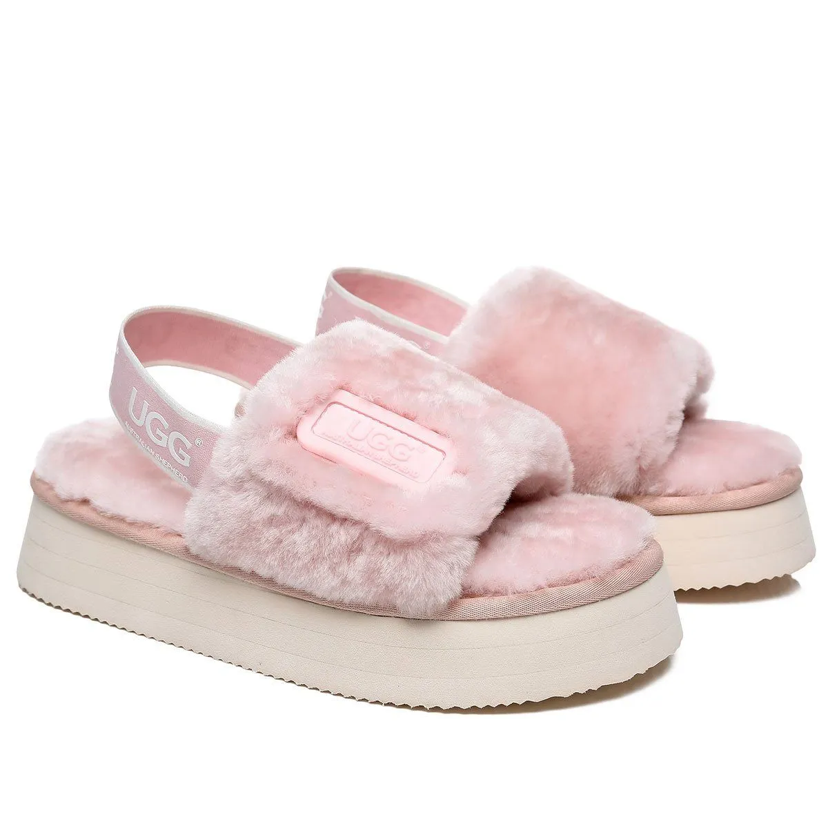 Premium Fluff UGG Platform Slides