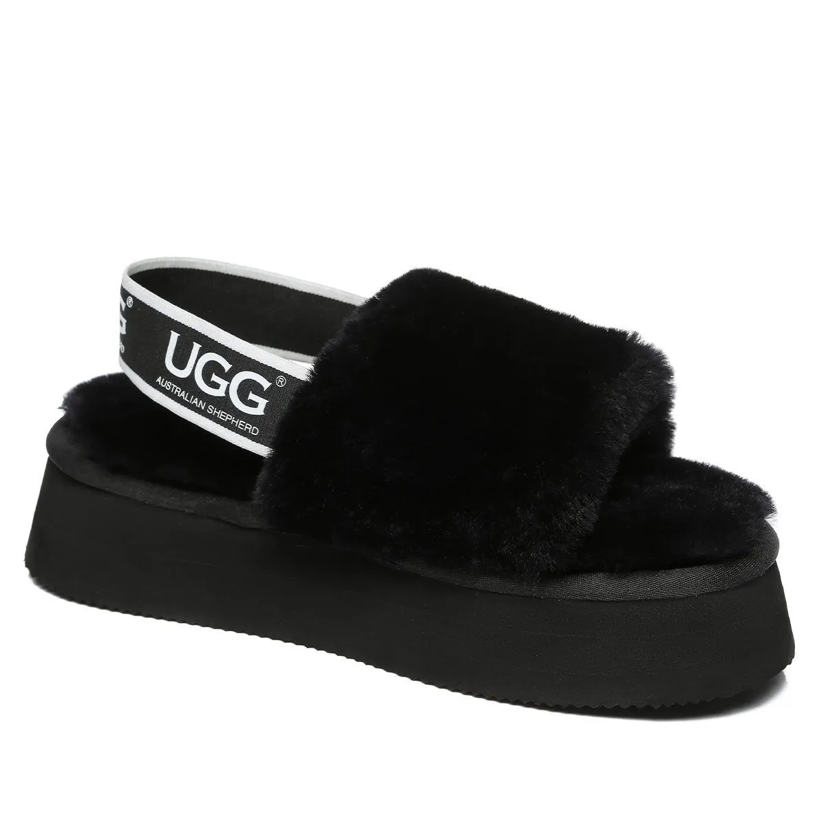 Premium Fluff UGG Platform Slides