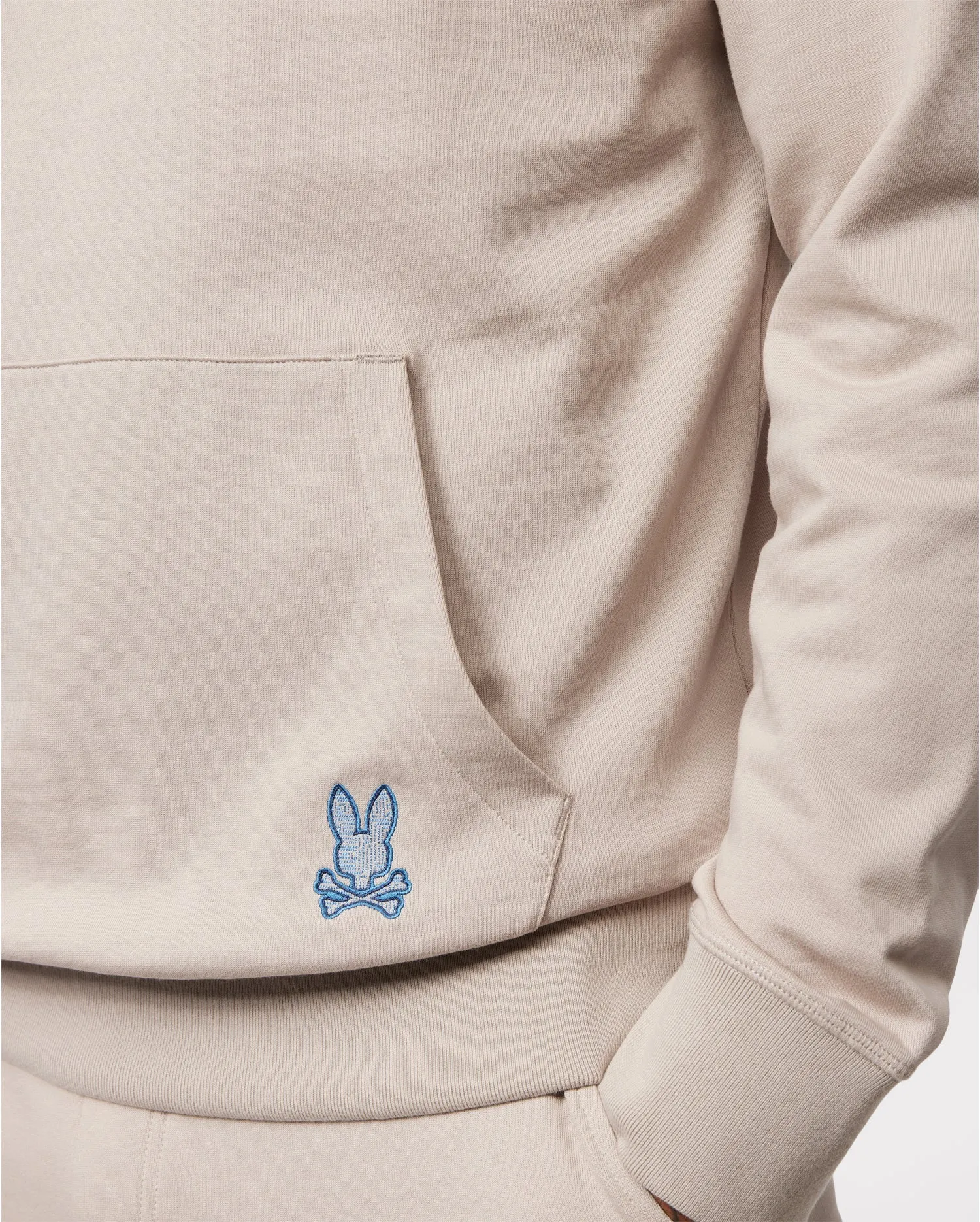 Psycho Bunny Mens Dammes Popover Hoodie - Sandstone