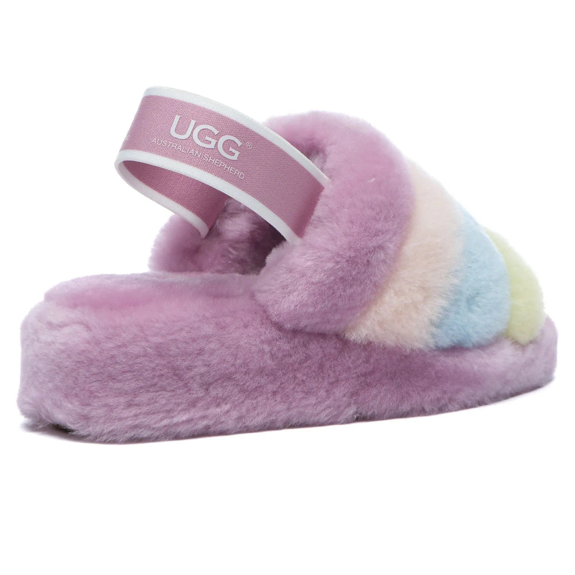 Rainbow Puffy UGG Slippers