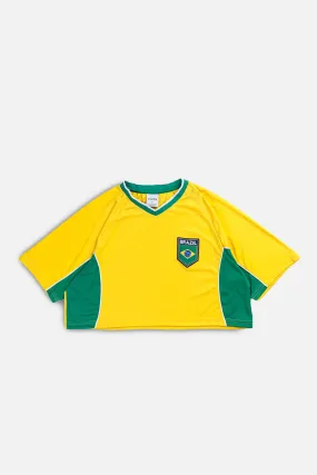 Rework Crop Brazil Soccer Jersey - XL