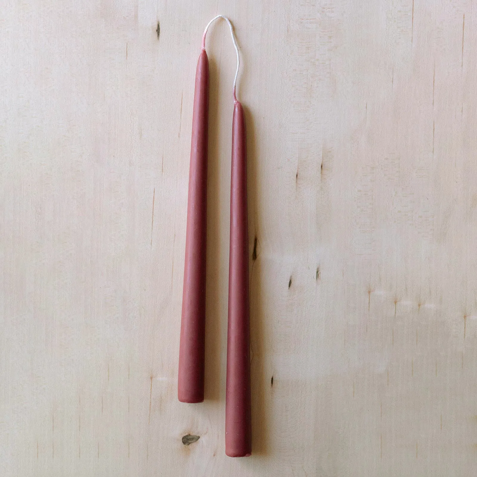 Rose Scented Beeswax 12-Inch Taper Candles  - 1 Pair