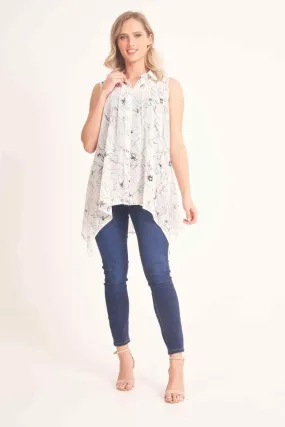 Saloos Floral Print Button-Through Shirt