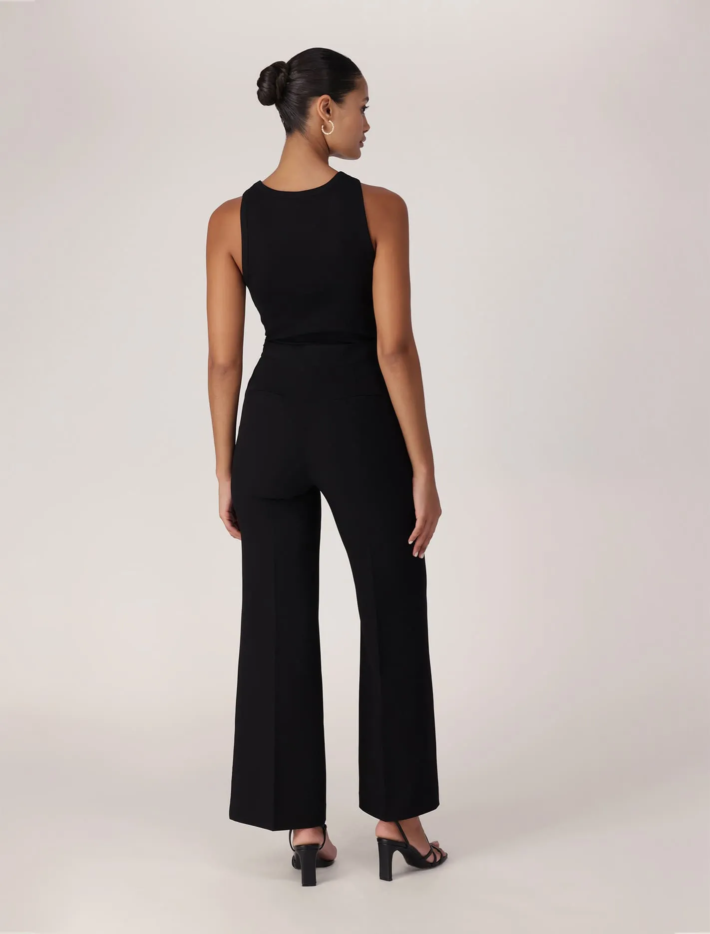 Sara Button Up Slim Flare Pants