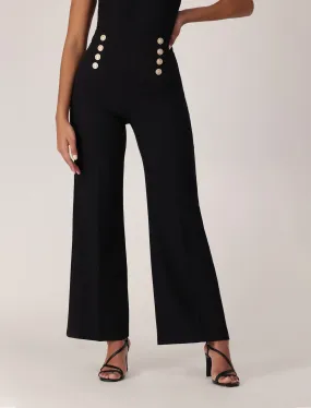 Sara Button Up Slim Flare Pants