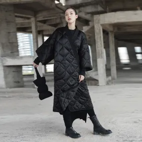 Satoko V-collar Quilted Coat