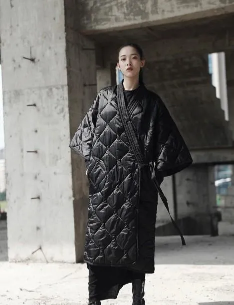 Satoko V-collar Quilted Coat