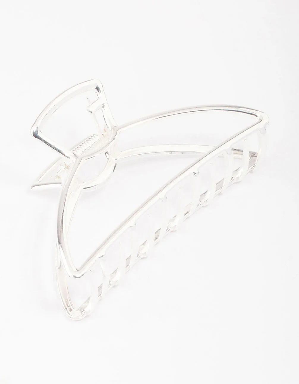 Silver Large Outline Hair Claw Clip