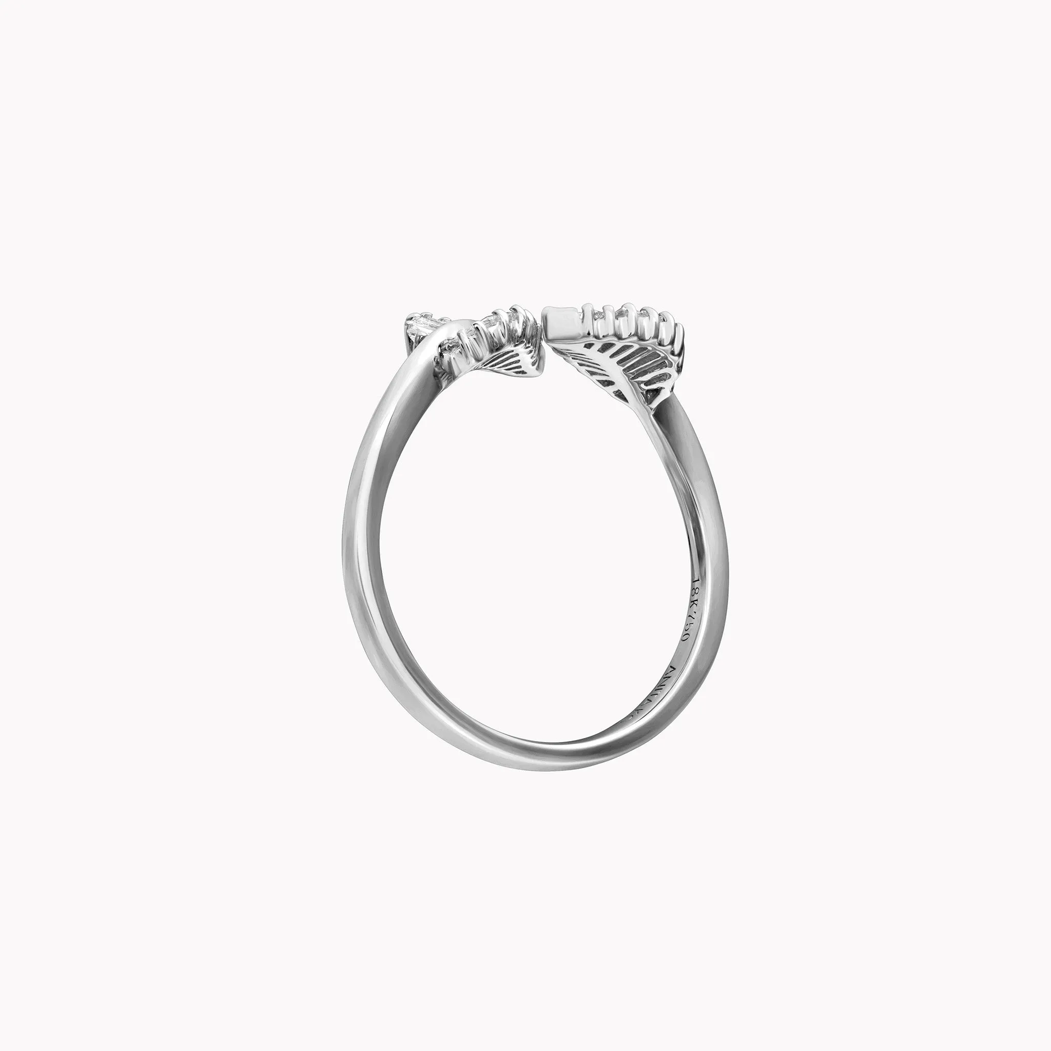 Small Palm Leaf Diamond Ring