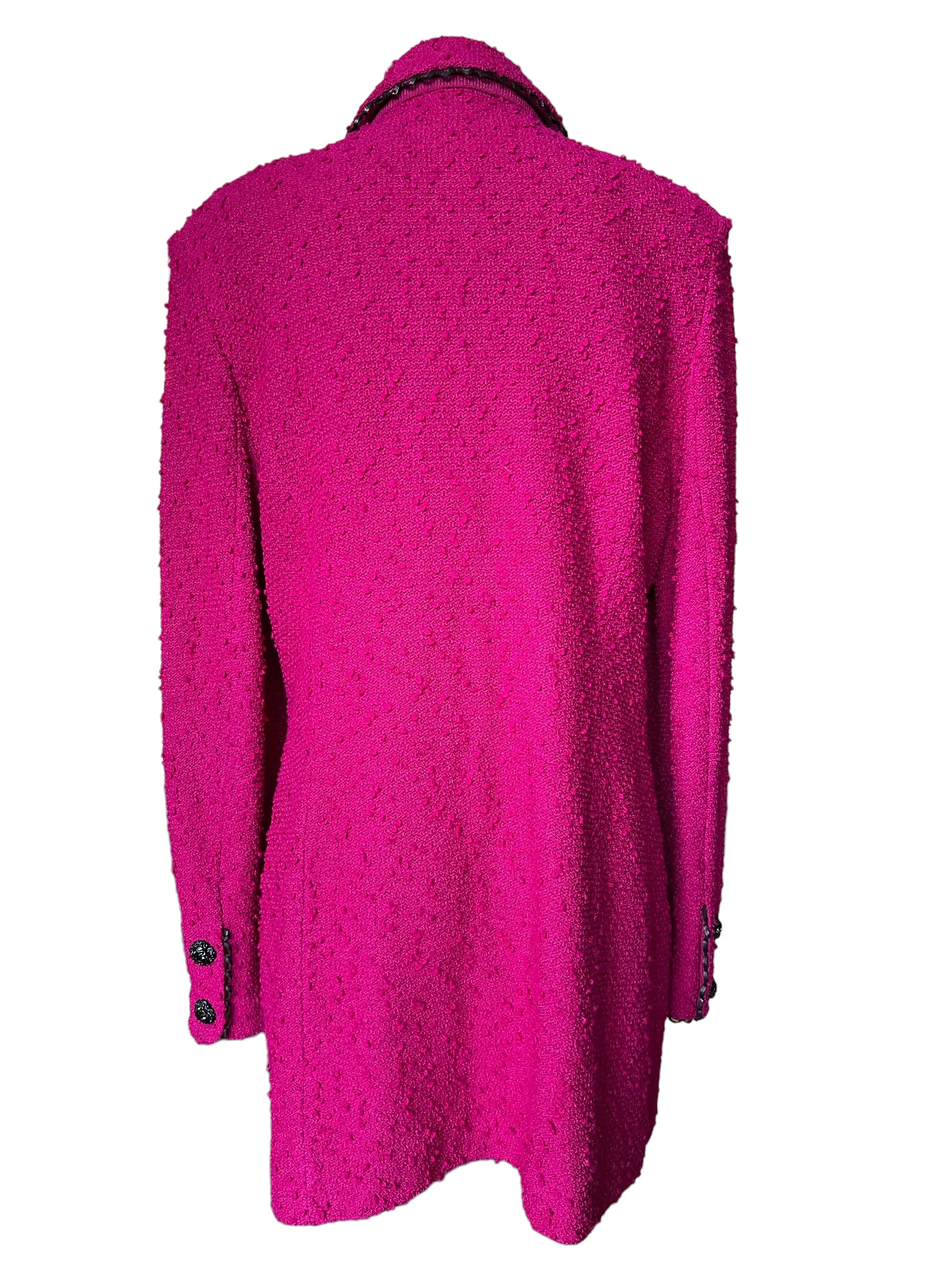 St. John Fuchsia Knit Size 12 Jacket