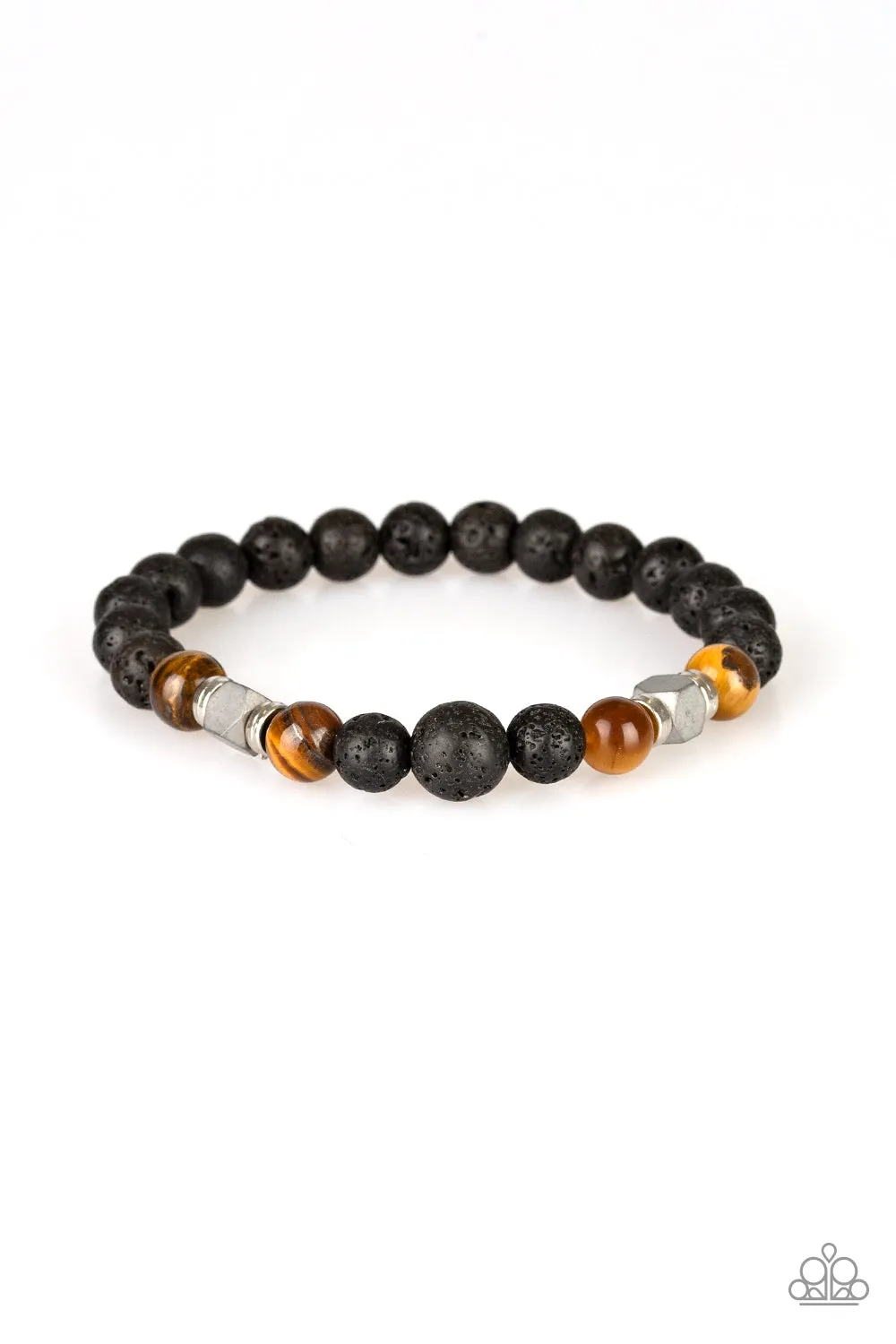 Strength Brown Lava Rock Bracelet