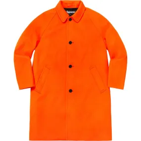 SUPREME WOOL TRENCH COAT-ORANGE