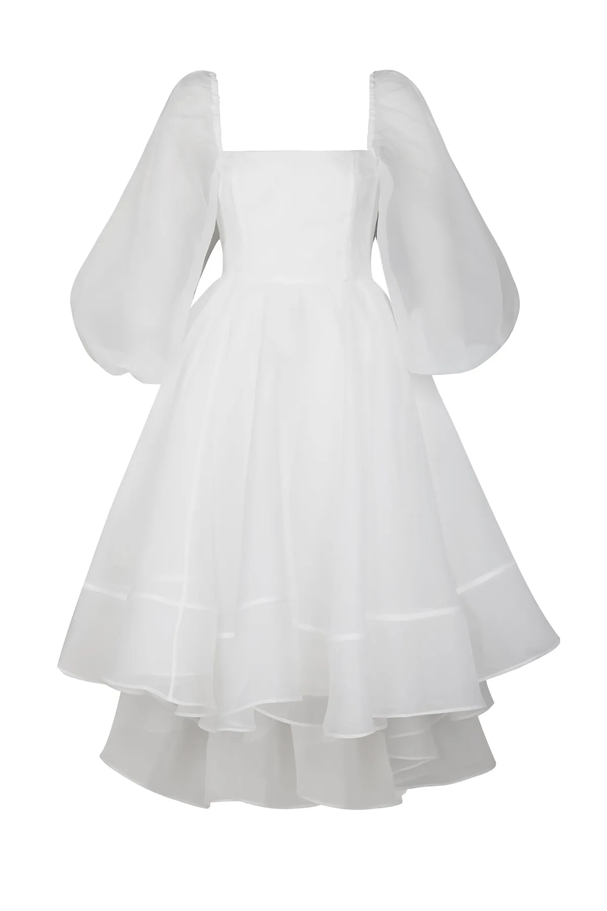 The Ivory Angel Mini Bustle Dress