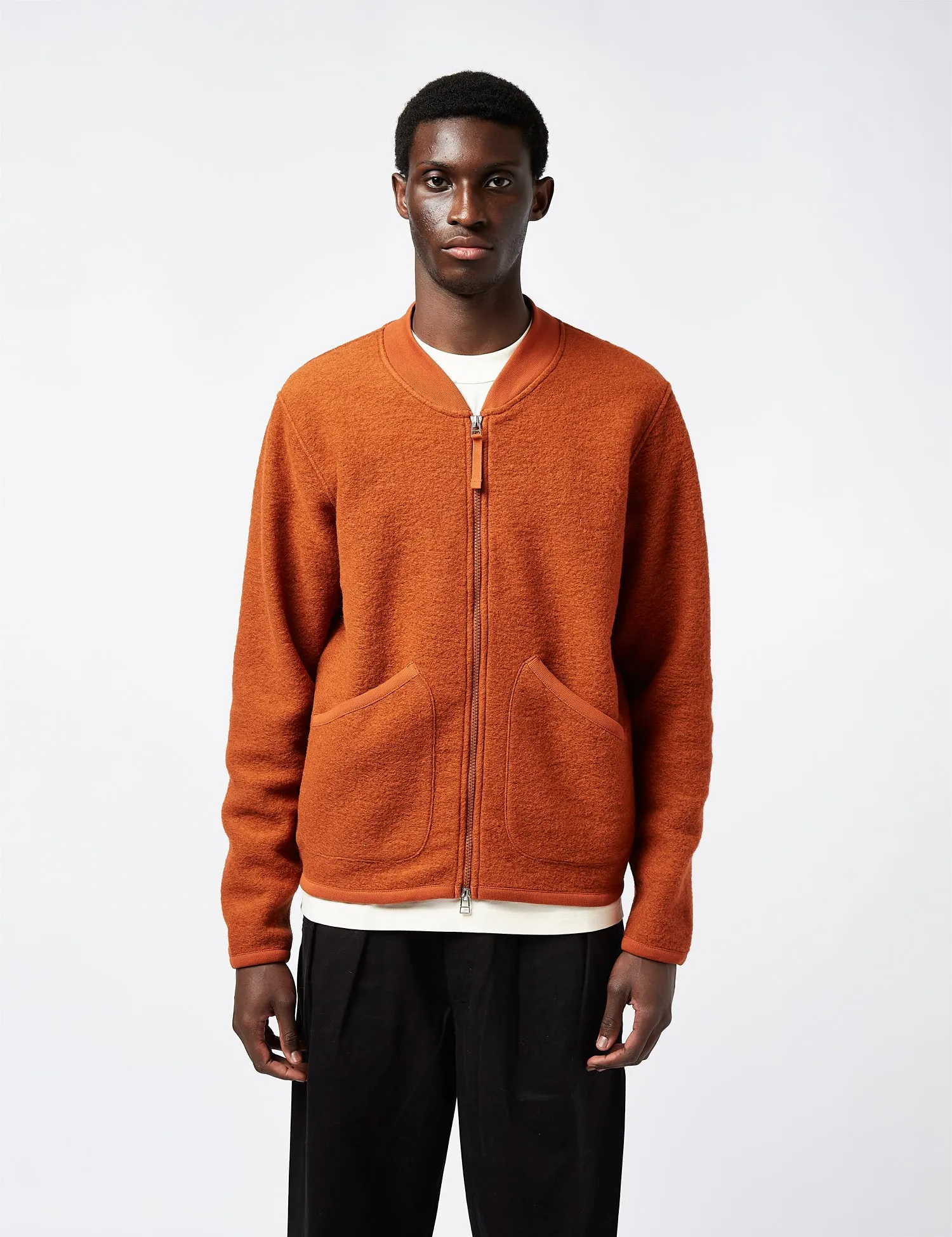 Universal Works Zip Bomber (Wool) - Orange