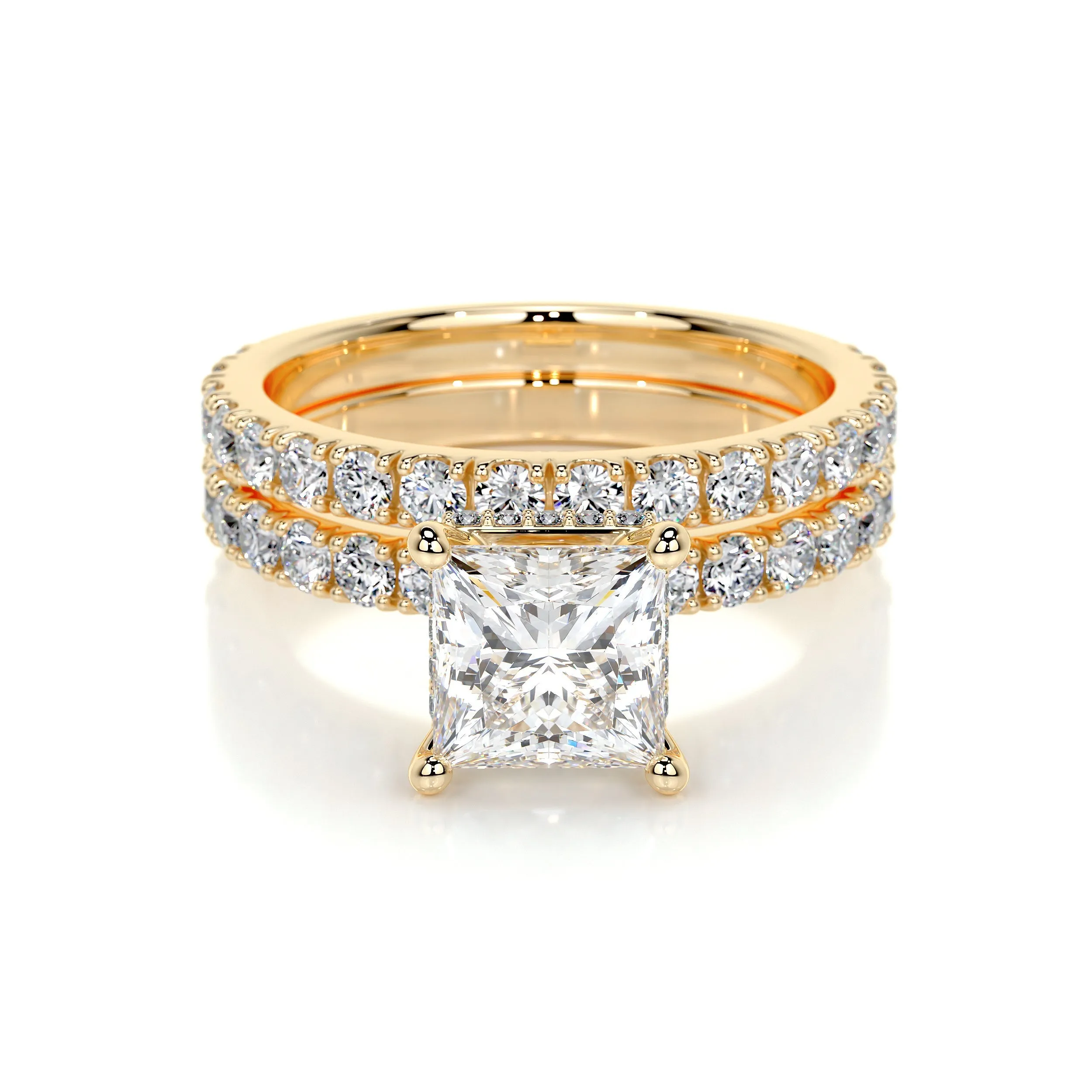 Valentina Lab Grown Diamond Bridal Set -18K Yellow Gold