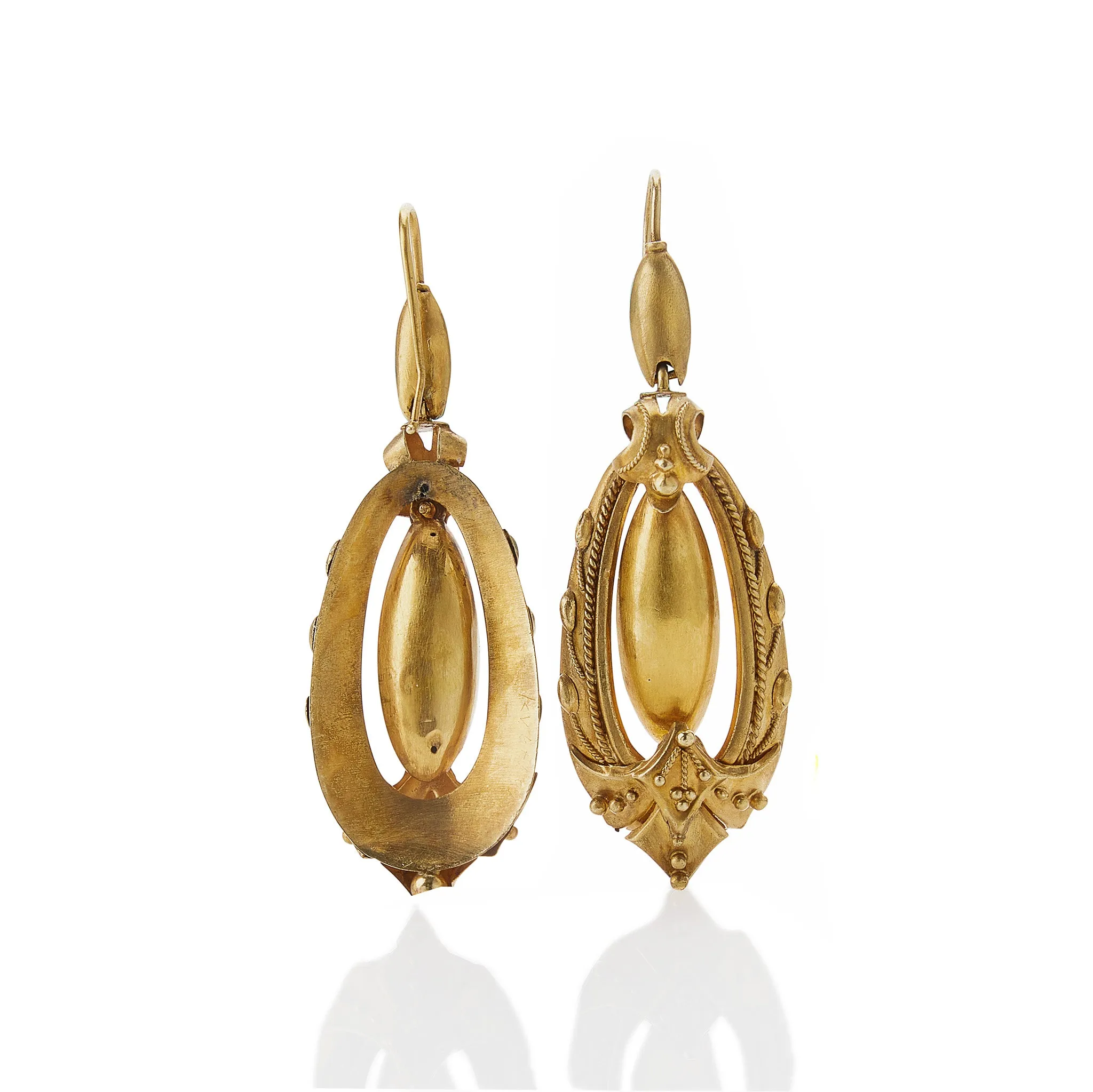 Victorian 15K Gold Pendant Pendant Earrings