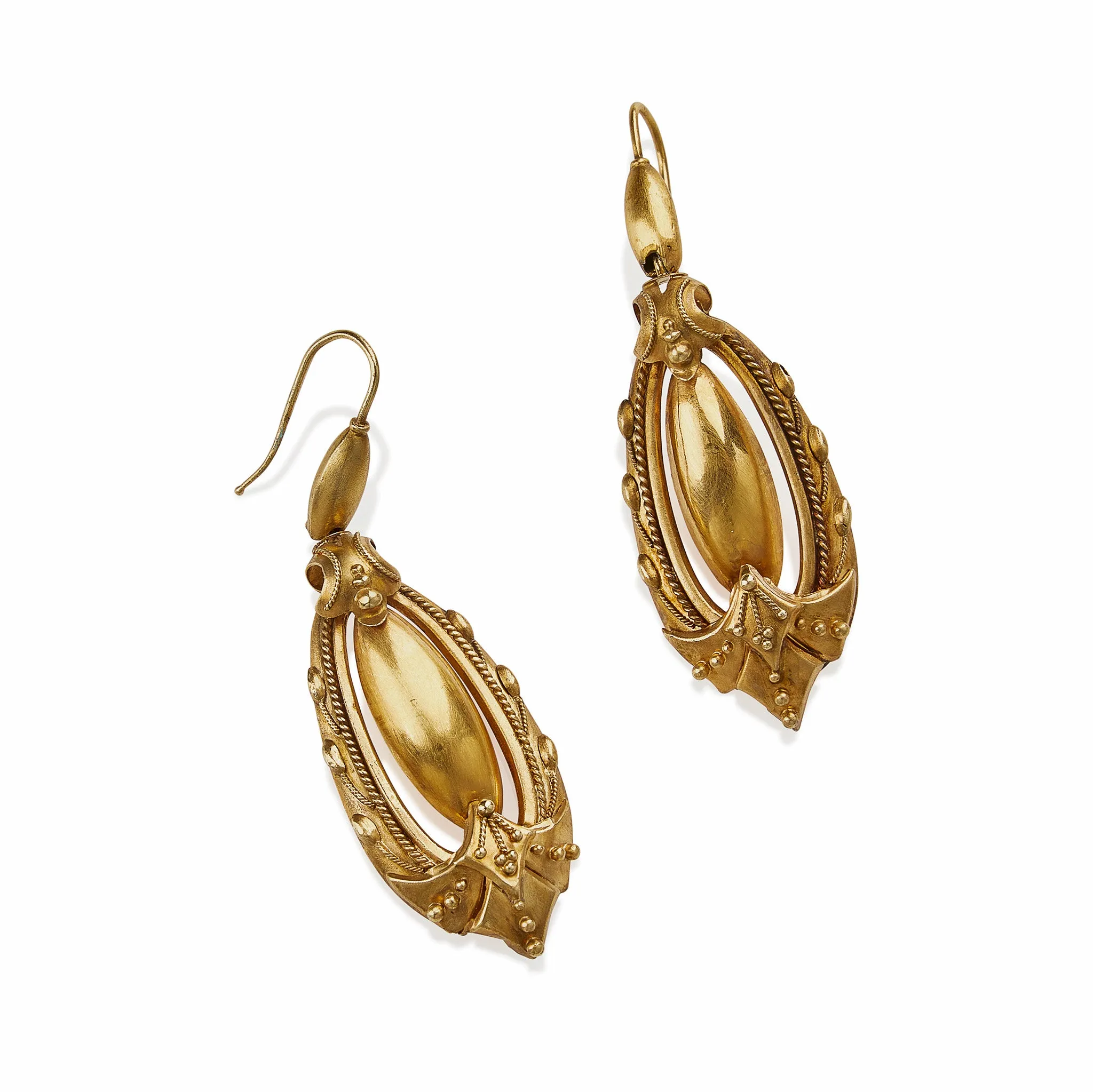 Victorian 15K Gold Pendant Pendant Earrings