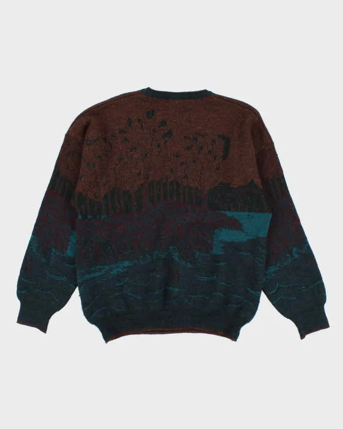 Vintage 90s Gant Wool Duck Embroidered Jumper - L