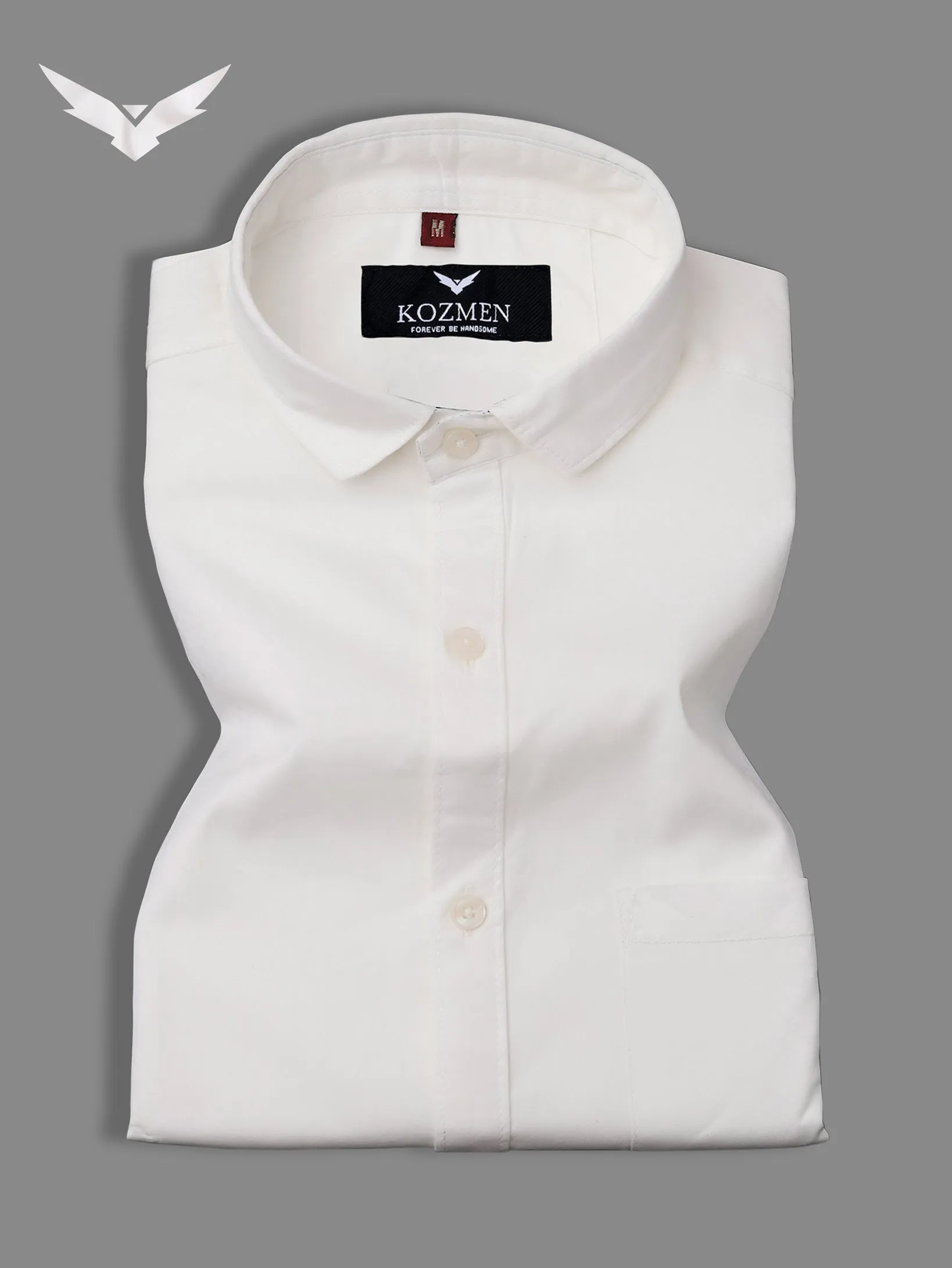 White Color Affordable Solid Cotton Shirt