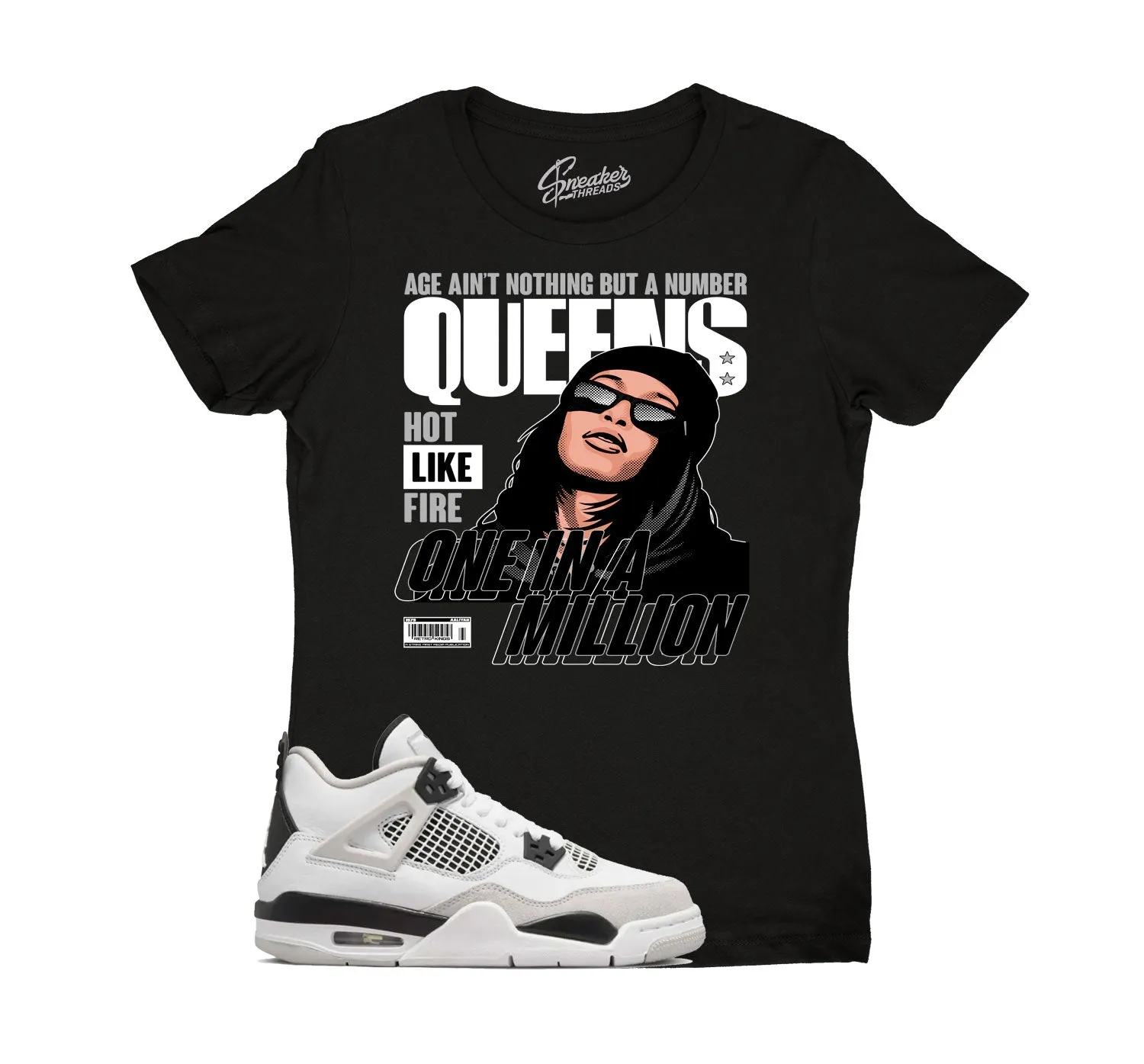 Womens - Military Black 4 Queens Shirt