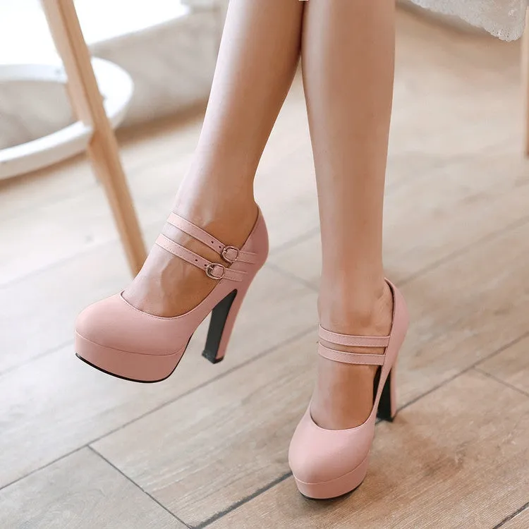 Women's Platform Pumps High Heels Dress Shoes