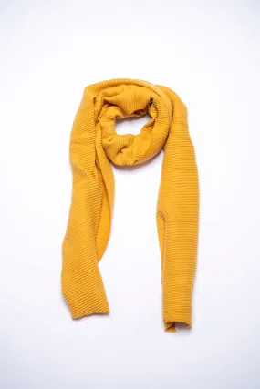 WOOL AND COTTON TEXTURED SCARF