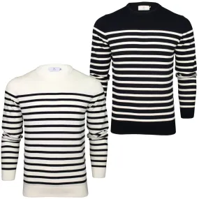 Xact Mens Breton Stripe Pure Cotton Jumper