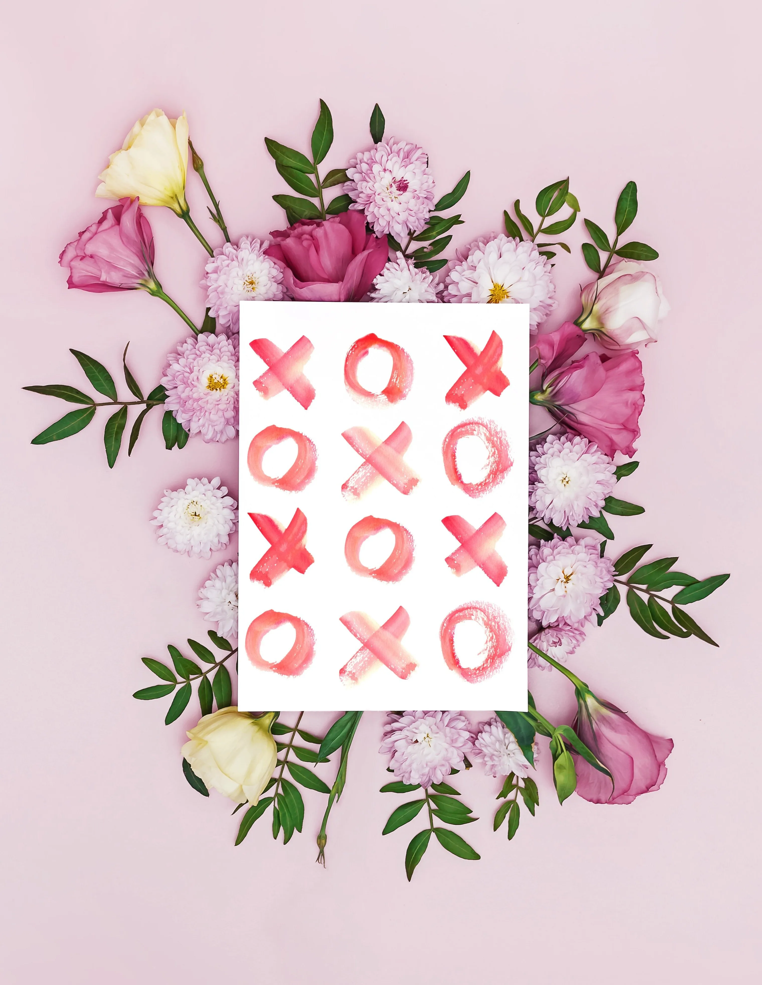 XOXO Hugs   Kisses Valentine's Card Set