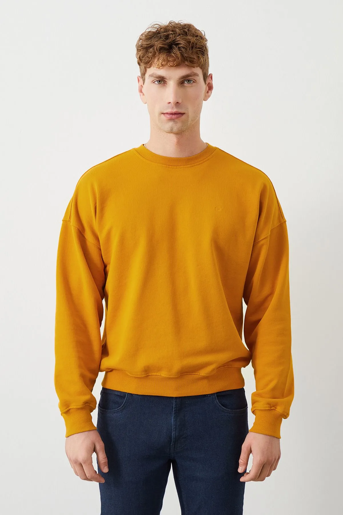 Ziggy Crop Oversize Orange Men's Sweatshirt