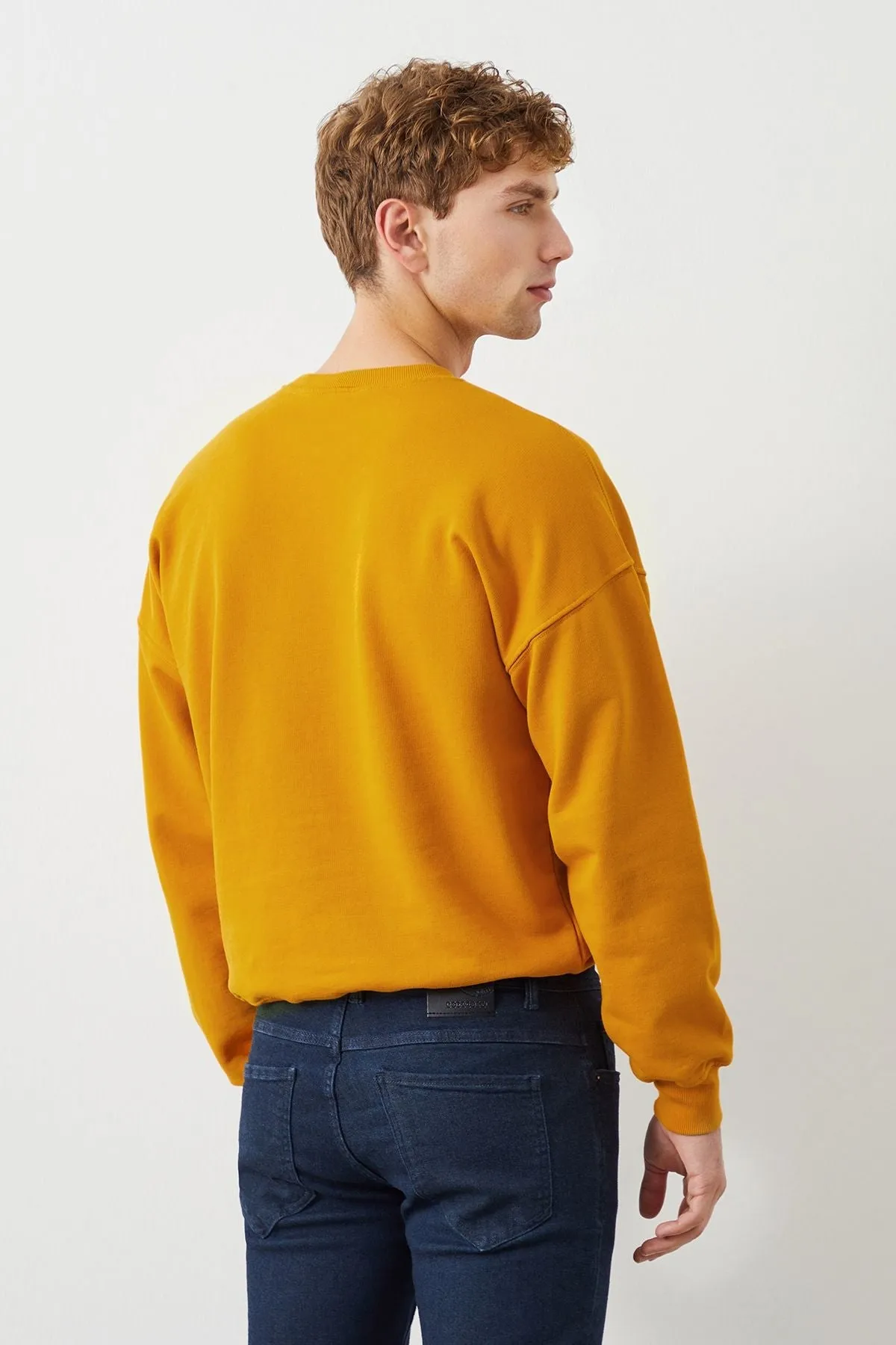 Ziggy Crop Oversize Orange Men's Sweatshirt