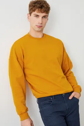 Ziggy Crop Oversize Orange Men's Sweatshirt