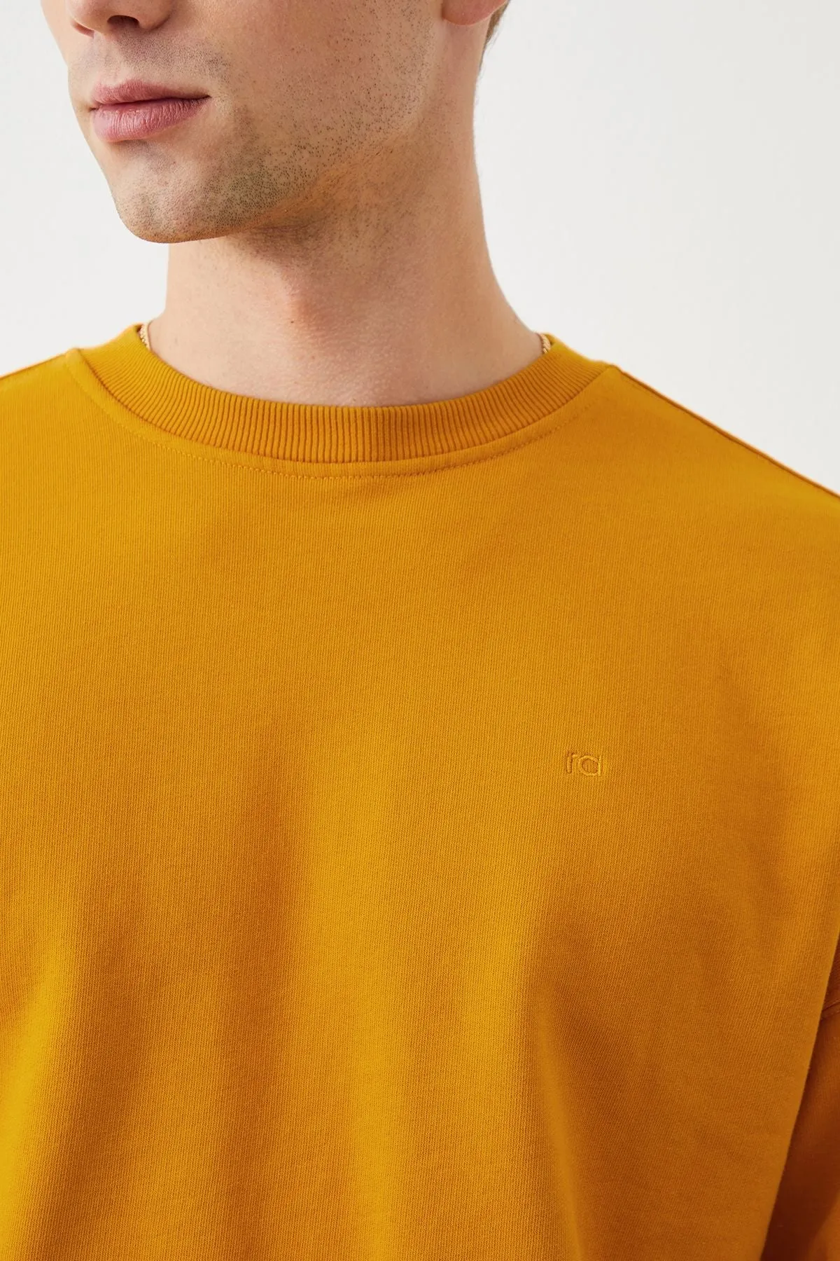 Ziggy Crop Oversize Orange Men's Sweatshirt